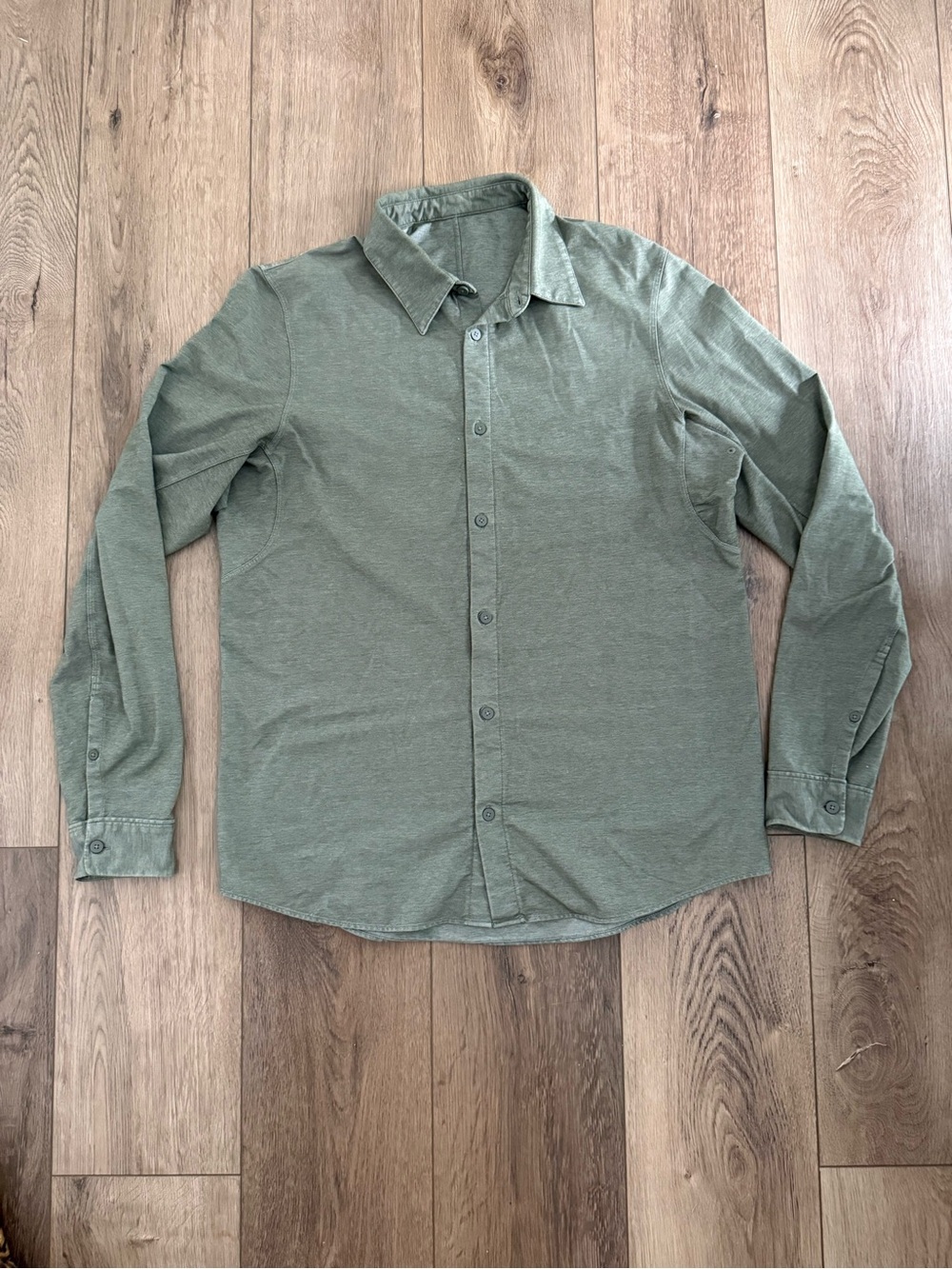 lululemon athletica Men's Long-Sleeve Button-Down in Olive
